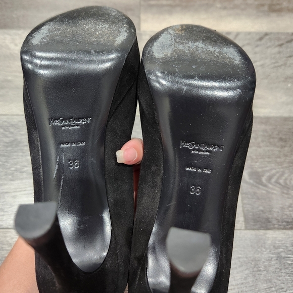 YSL black suede pumps size 36 - Picture 7 of 9